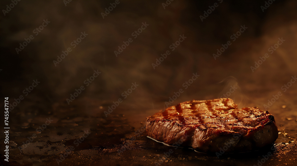 steak cooked on the grill