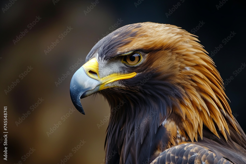 Obraz premium Majestic Golden Eagle Profile