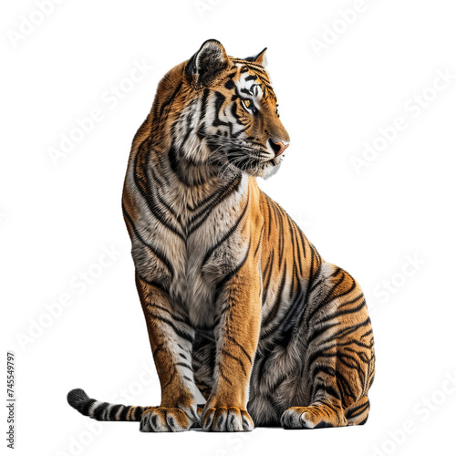 bengal tiger isolated on transparent background  png