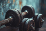 Dumbbells and Gym Equipment Signify Workout Time
