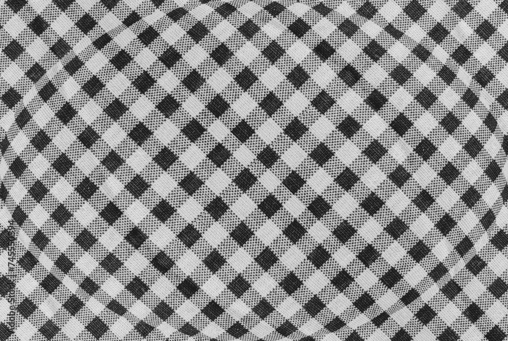 Tissu vichy à petits carreaux noirs et blancs Tissu vichy à petits carreaux noirs et blancs