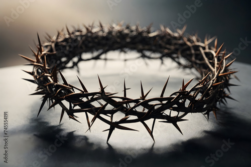 A crown of thorns with an isolated background