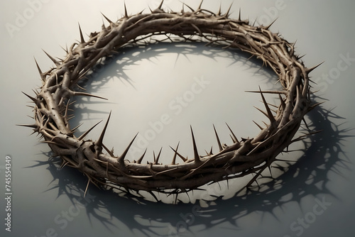 A crown of thorns with an isolated background