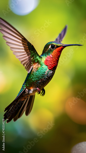 Radiant Hummingbird's Spectacular Flight: A Profound Manifestation of Nature's Wonder © Leonard