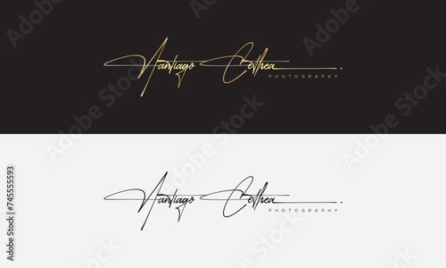 Handwriting logo signature logo Photography logo template 
