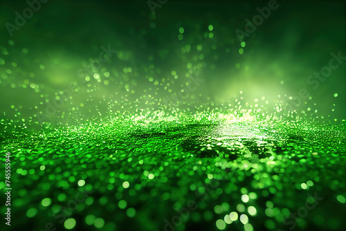 Green matrix background. Ai generated.