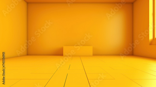yellow background abstract empty room studio