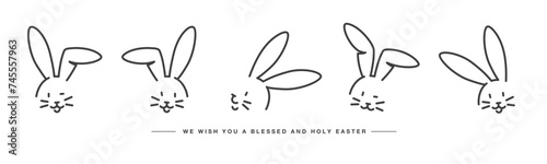 Stampa su tela We wish you a blessed and holy Easter