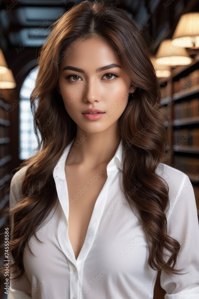 potrait of beautiful asian girl with white shirt potrait of beautiful asian girl with white shirt