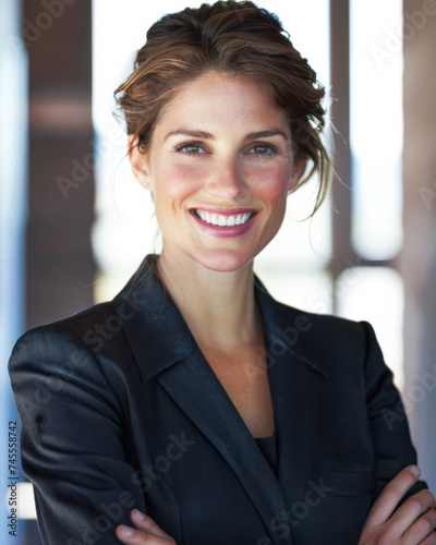 Confident business woman portrait with an approachable smile