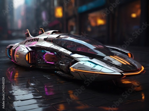 future modern cyberpunk vehicle © YudhiaAsta