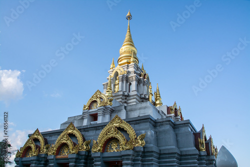 golden stupa at Wat Santikhiri temple in Doi Mae Salong  Chiangrai province   Thailand © Suwatchai