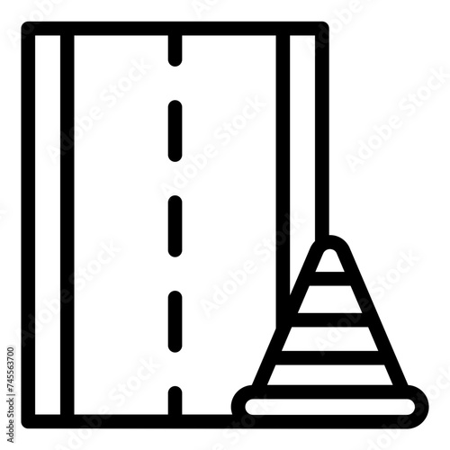 Road construction icon