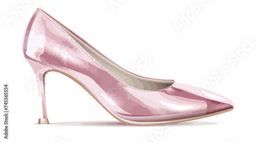 Women Day Pink High Heel Shoes Vector Illustration I