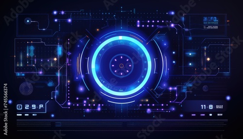 Abstract technology background. Futuristic interface