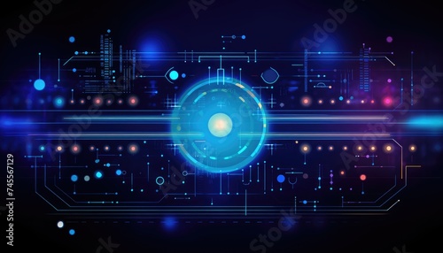 Abstract technology background. Futuristic interface