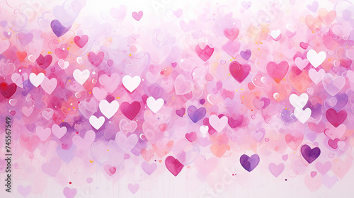 abstract mother's day background with colorful heart