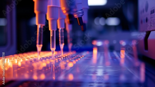 DNA sample processing in a technologically advanced lab photo