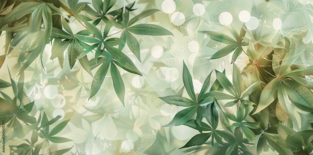 Close Up of Green Leafy Wallpaper