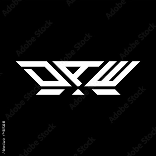 DAW letter logo vector design, DAW simple and modern logo. DAW luxurious alphabet design  