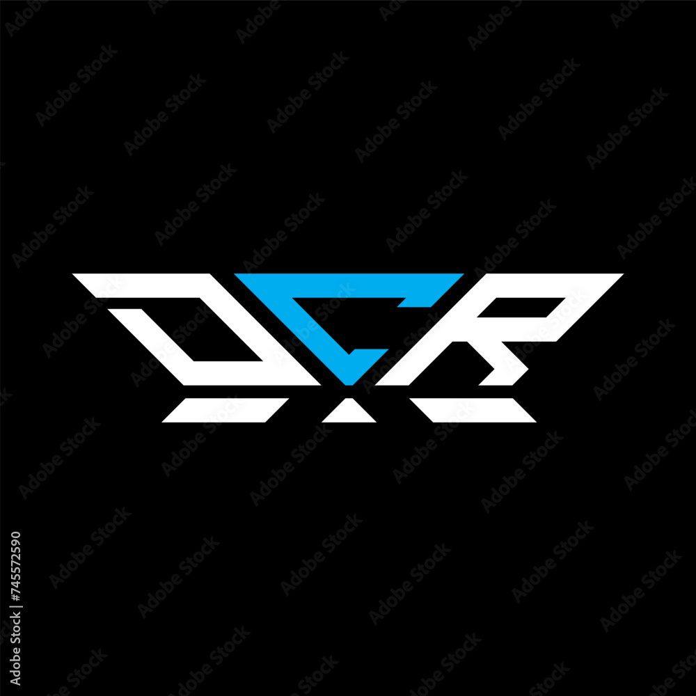 DCR letter logo vector design, DCR simple and modern logo. DCR luxurious alphabet design  