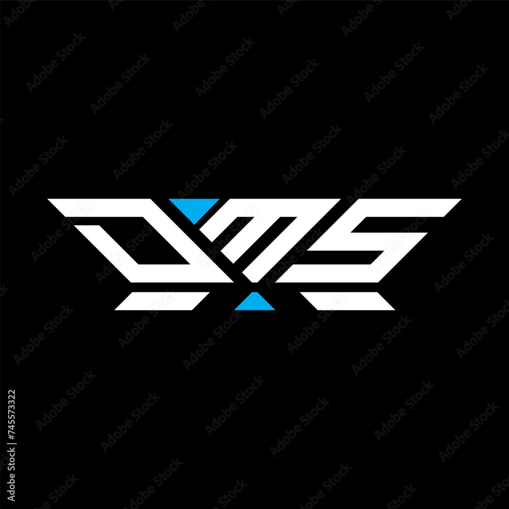 DMS letter logo vector design, DMS simple and modern logo. DMS luxurious alphabet design  