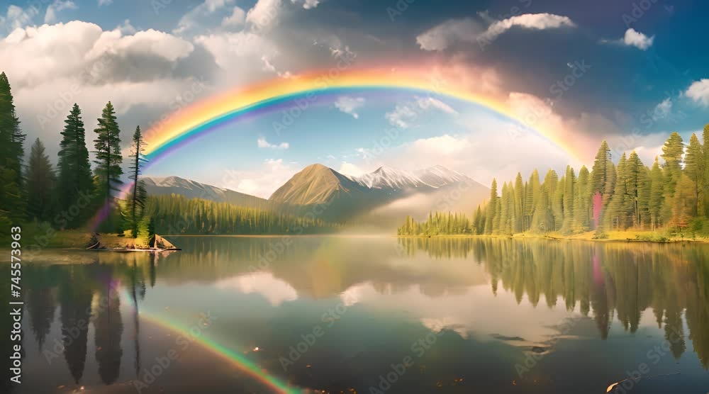 Abstract animation of rainbow. Rain, arc, color, sky, colors, sun, joy, pheasant, spectrum, light, dispersion, prism, paints, water. Generated by AI. Abstract animation of rainbow. Rain, arc, color, sky, colors, sun, joy, pheasant, spectrum, light, dispersion, prism, paints, water. Generated by AI.