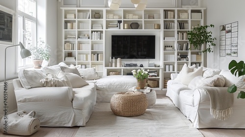 White Furniture Filled Living Room © Yana