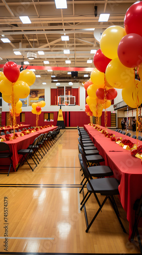 Glimpse of Tradition: A Vibrant and Anticipated High School Homecoming Night Awaits photo