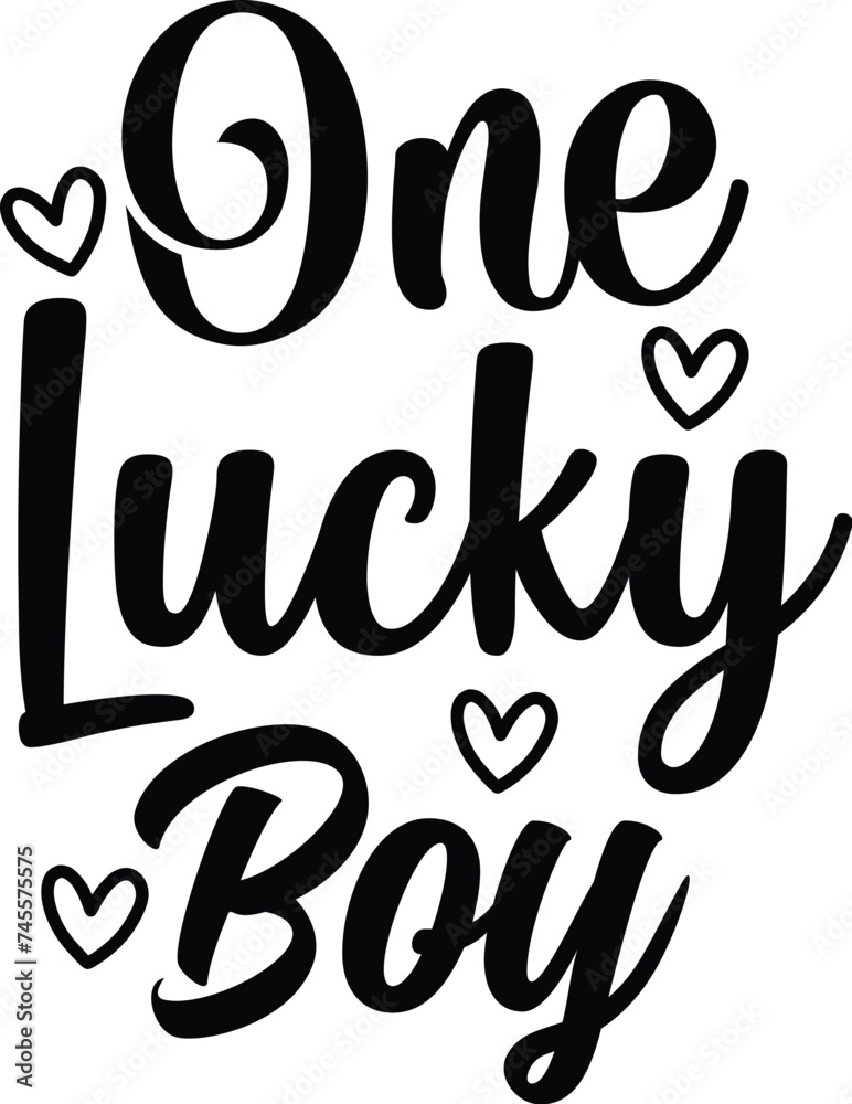 One Lucky Boy SVG