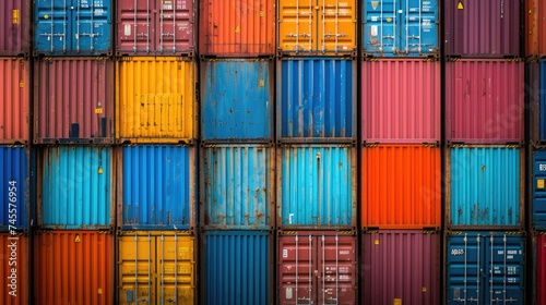 Colorful Stack of Containers