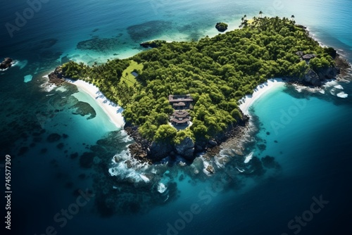 view of island in the sea © jahanzaib