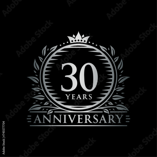 30 years celebrating anniversary design template. 30th anniversary logo. Vector and illustration.