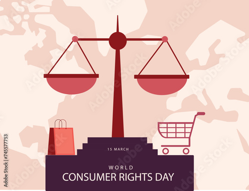 World Consumer Rights Day, Consumer rights day, consumer day, Rights day vector illustration. 15 March