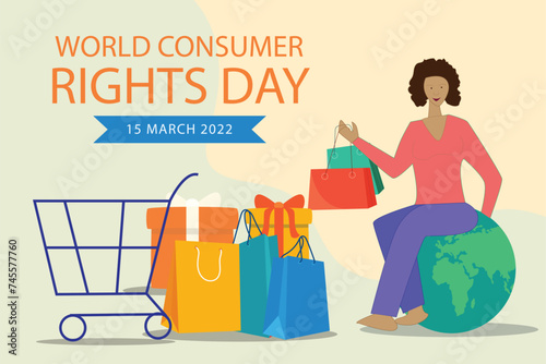 World Consumer Rights Day  Consumer rights day  consumer day  Rights day vector illustration. 15 March