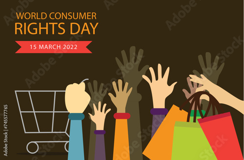World Consumer Rights Day, Consumer rights day, consumer day, Rights day vector illustration. 15 March