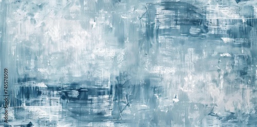 Abstract Blue and White Painting