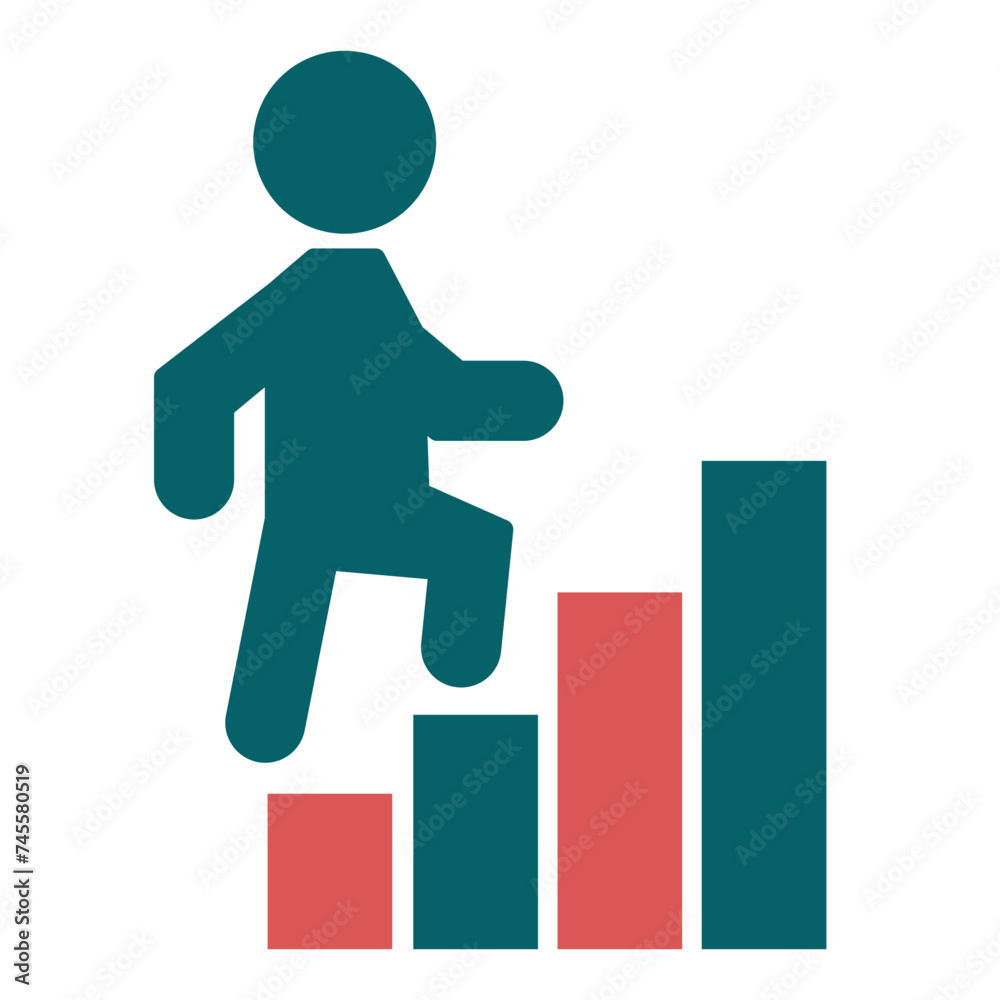 Climbing Steps Icon Style Climbing Steps Icon Style