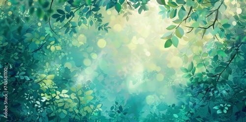 Lush Green Forest Painting