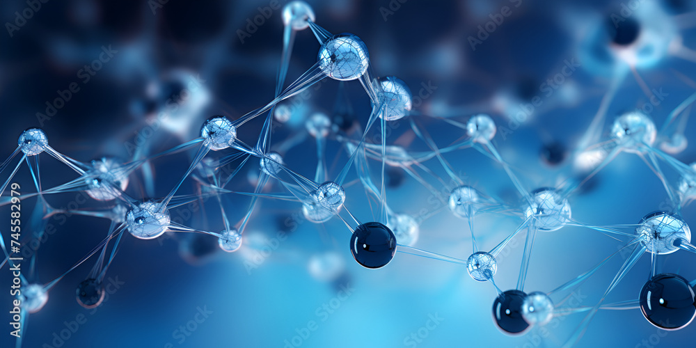 Abstract Molecule Structure 3D Illustration for Science or Medical Background Abstract Molecule Structure 3D Illustration for Science or Medical Background