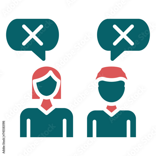 People Disagree Icon Style