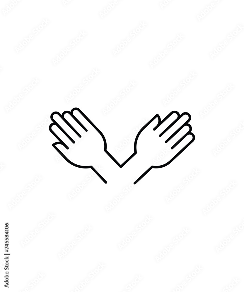hands icon, vector best line icon. hands icon, vector best line icon.