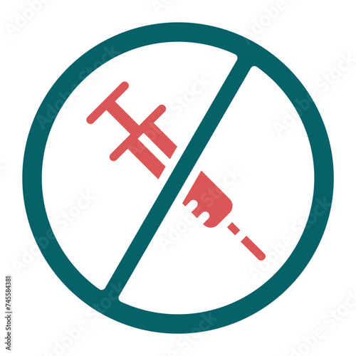 Anti Vaccination Icon Style