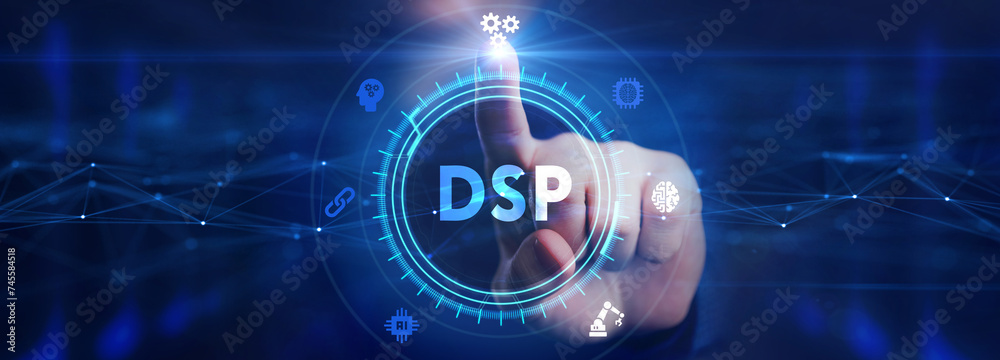 DSP - Demand Side Platform usiness, Technology, Internet and network concept. DSP - Demand Side Platform usiness, Technology, Internet and network concept.