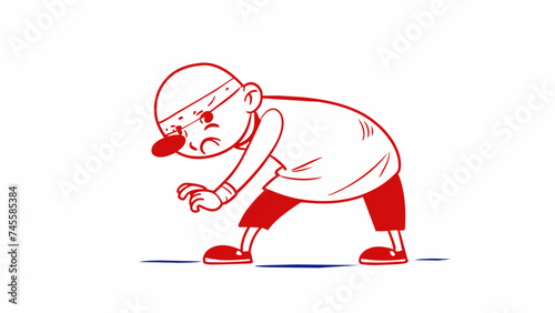 squats in sport clothes