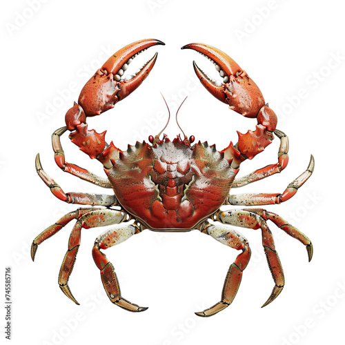 crab isolated on transparent background, png