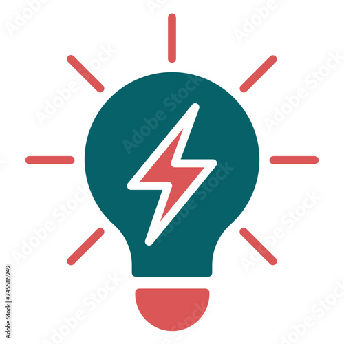 Neon Lamp Icon Style