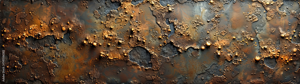 Rusted Metal Surface Covered in Rust - obrazy, fototapety, plakaty 