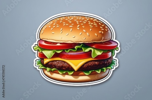 Hamburger sticker