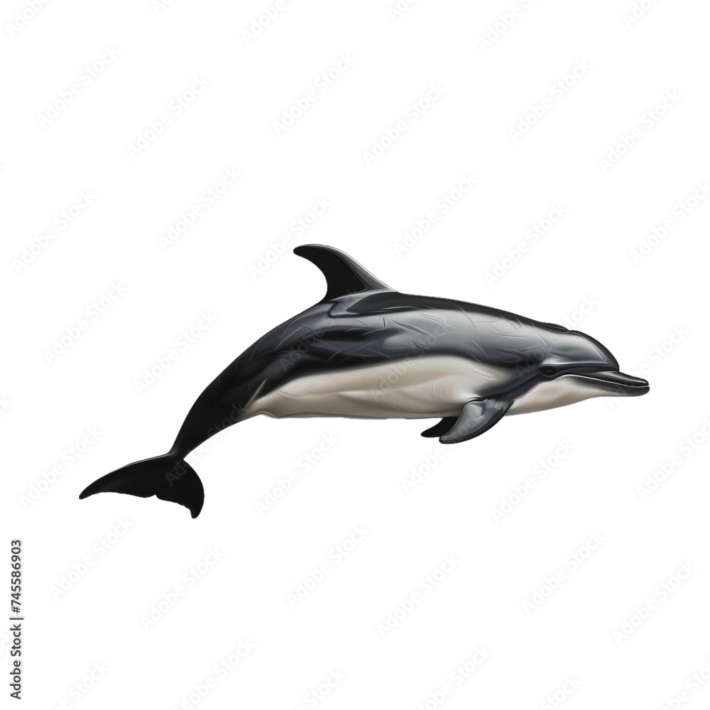 Fototapeta premium dusky dolphin isolated on transparent background, png